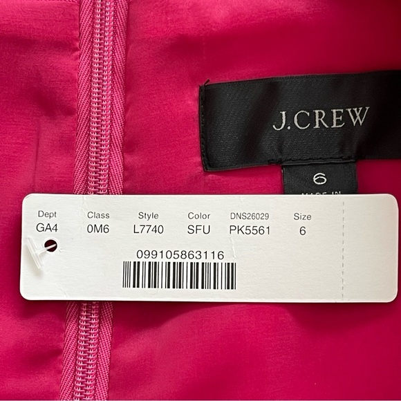 J.Crew V-NECK BI-STRETCH COTTON SHEATH DRESS IN SOFT FUCHSIA office modest - Picture 5 of 10